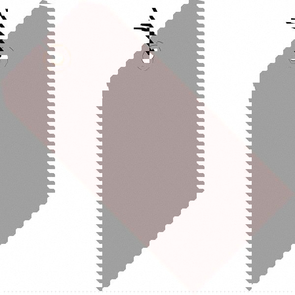 Blank Tag: 6-1/4'' High, Gray, Synthetic Paper